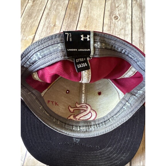 Under Armour South Carolina Gamecocks Baseball player team issued Hat Garnet - Picture 4 of 4